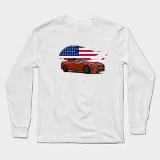 5.0 Mustang USA Print Long Sleeve T-Shirt